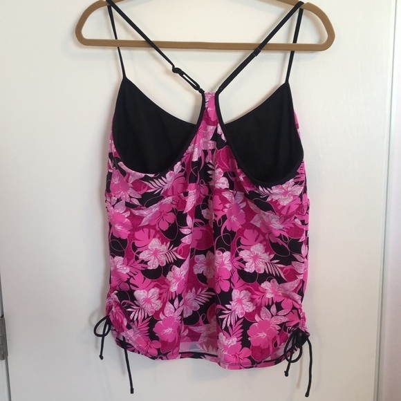 𝅺exercise tank top Hawaii flower print 2XL - Picture 2 of 4